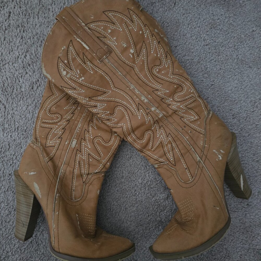 Tan boots